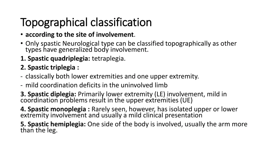 topographical classification topographical