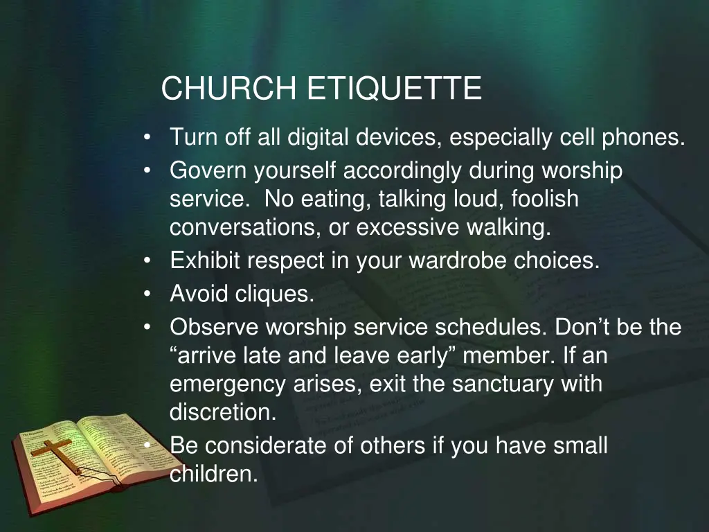 church etiquette 1