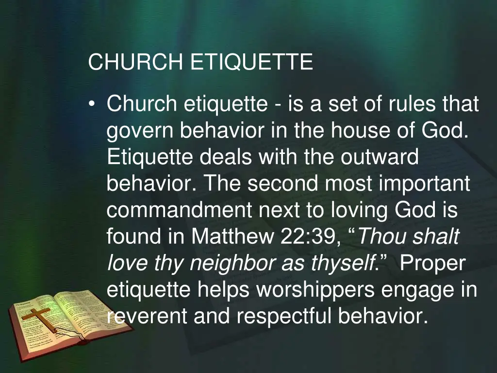 church etiquette