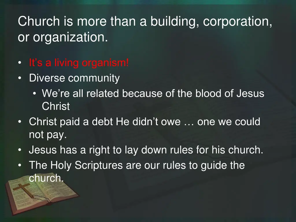 church is more than a building corporation