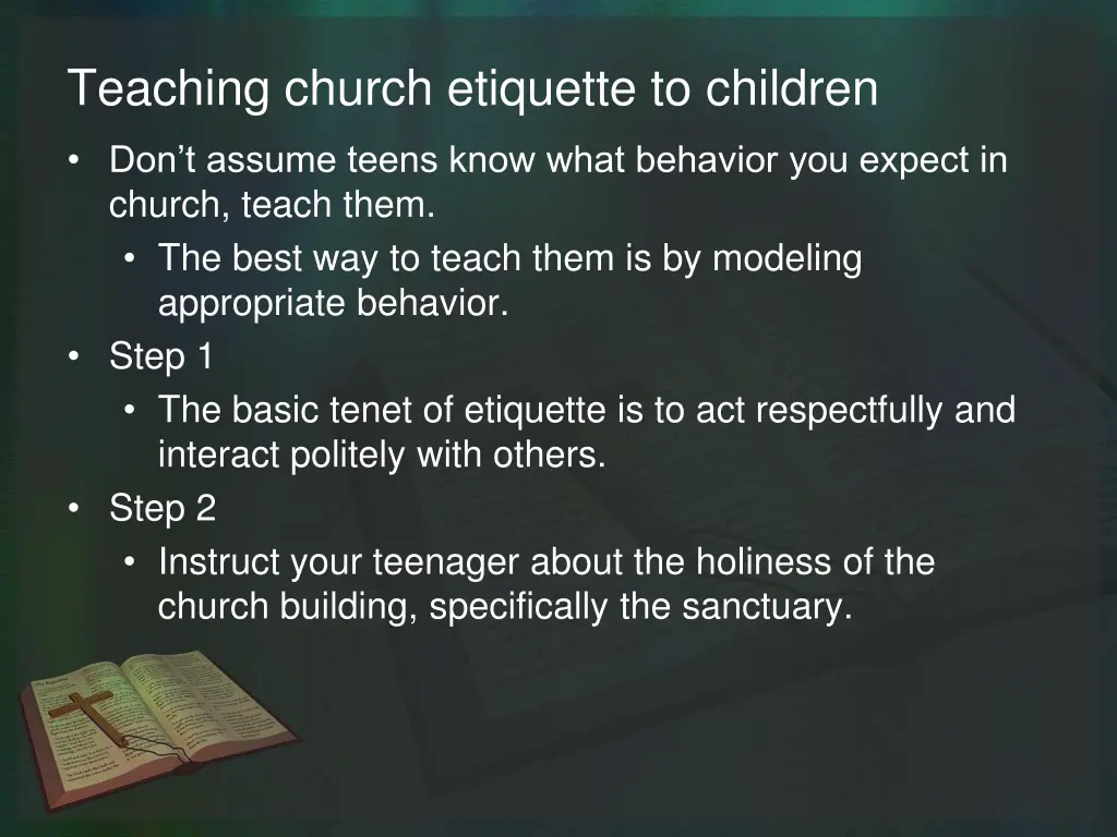 teaching church etiquette to children