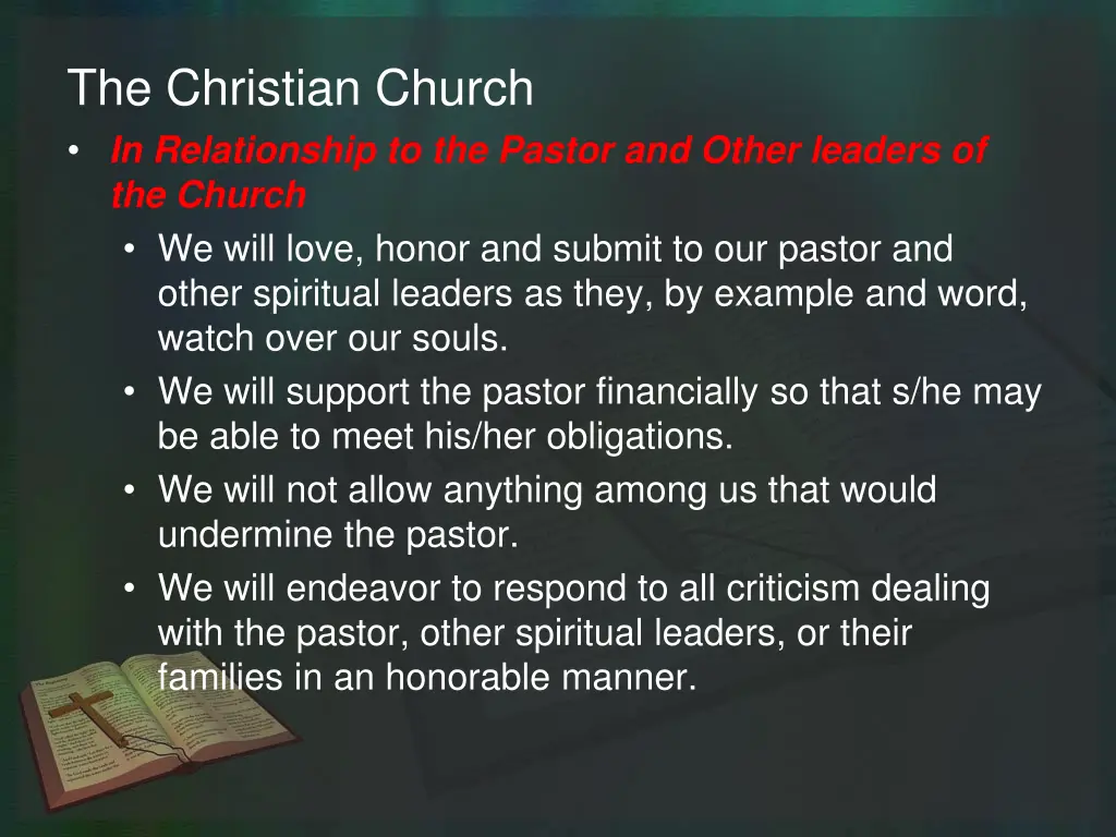 the christian church in relationship