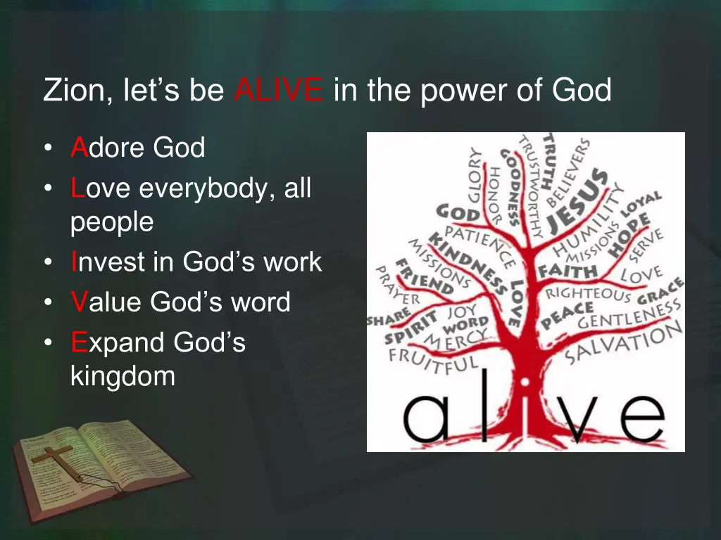 zion let s be alive in the power of god