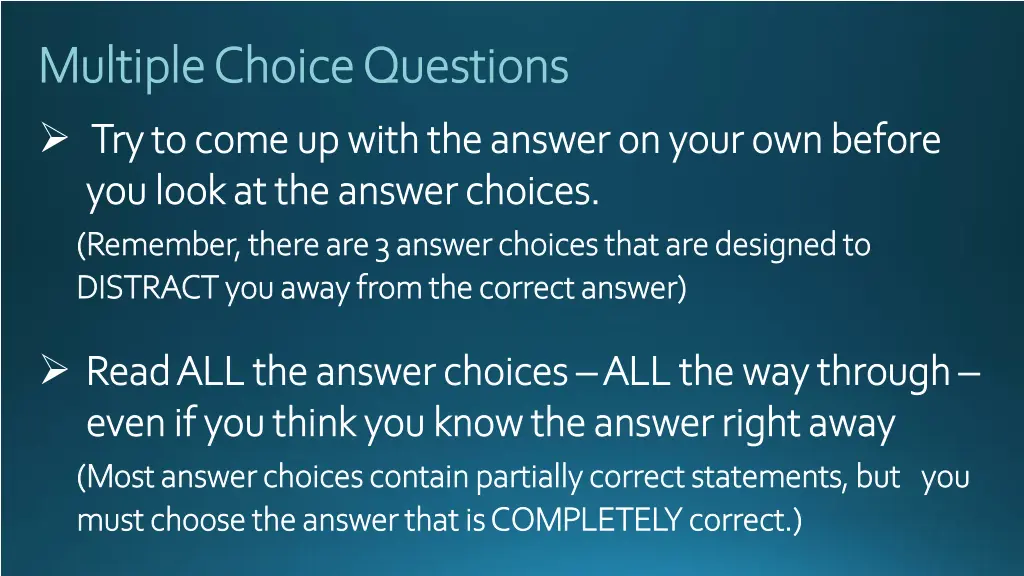 multiple choice questions multiple choice 1