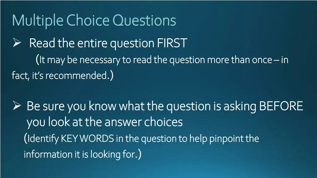 multiple choice questions multiple choice