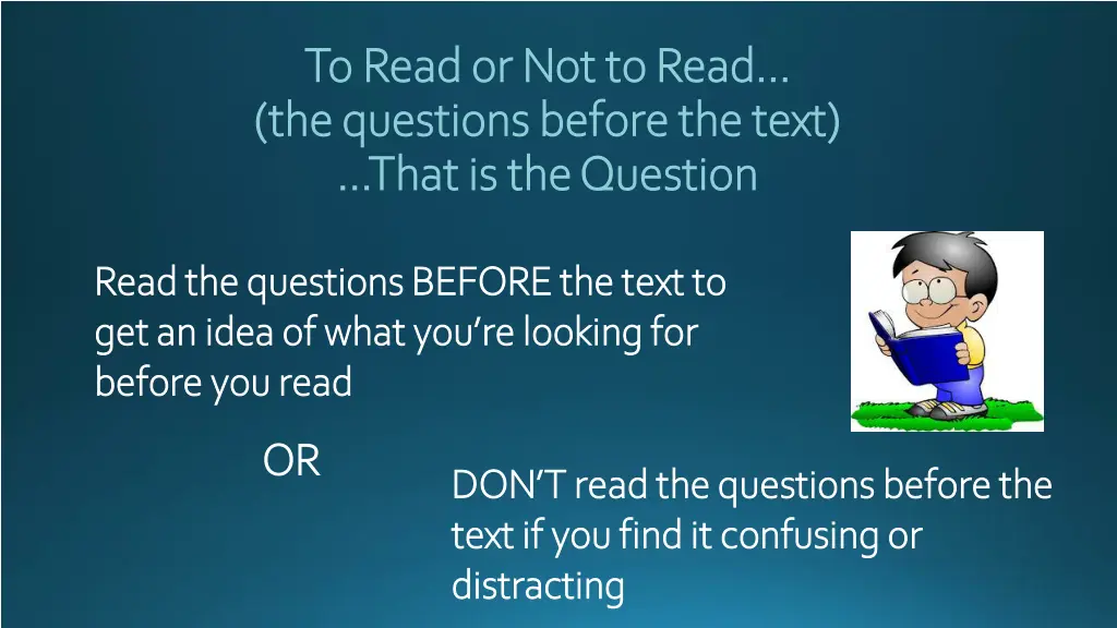 to read or not to read to read or not to read