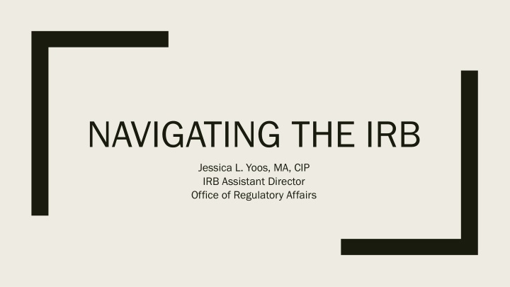 navigating the irb