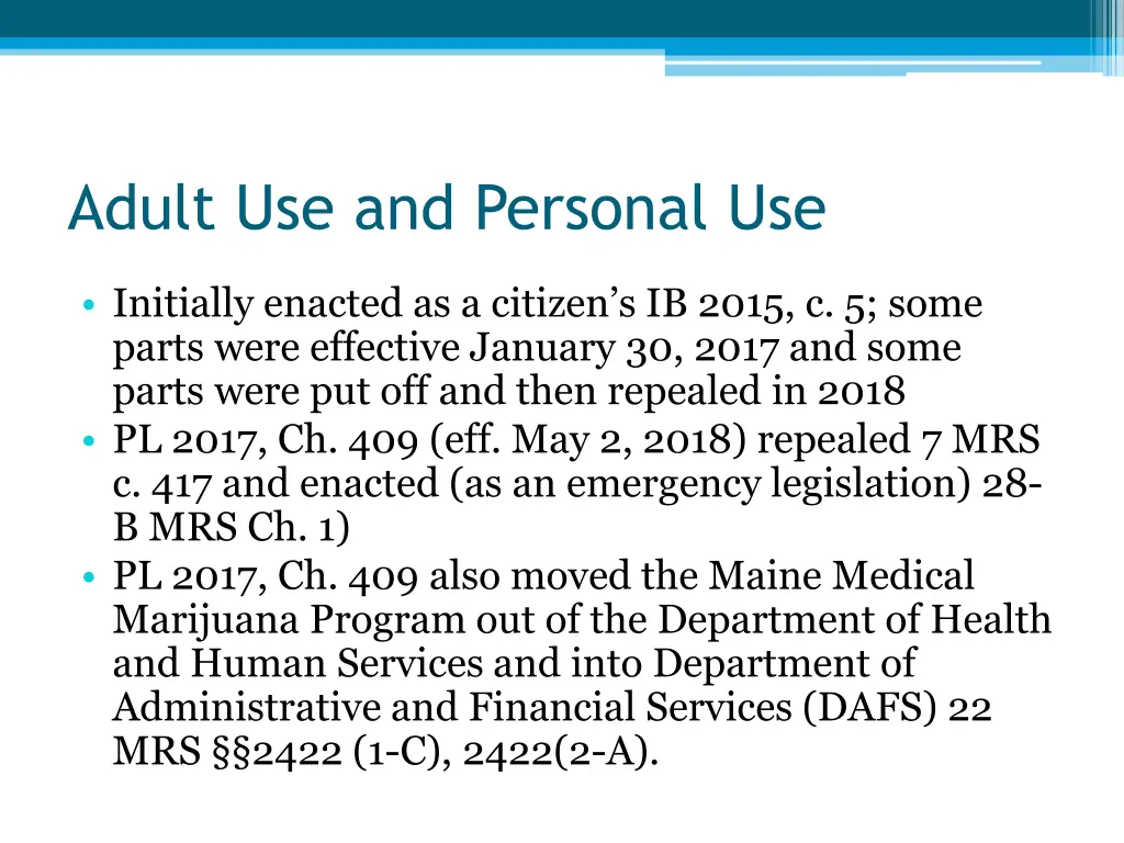 adult use and personal use