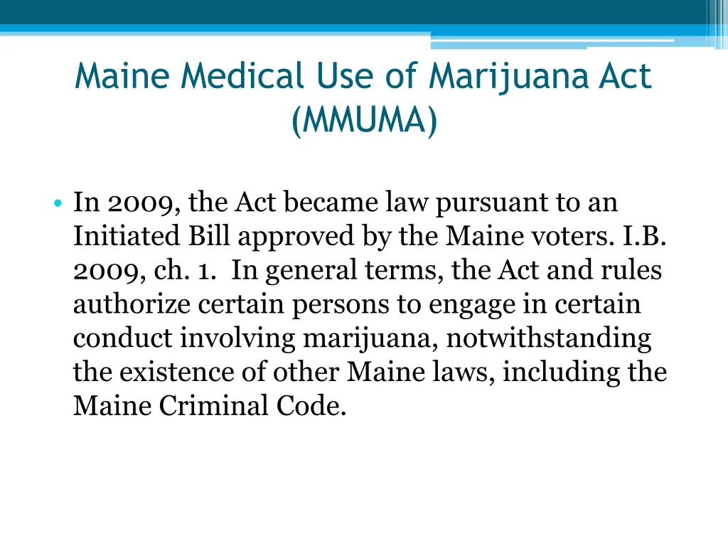 maine medical use of marijuana act mmuma