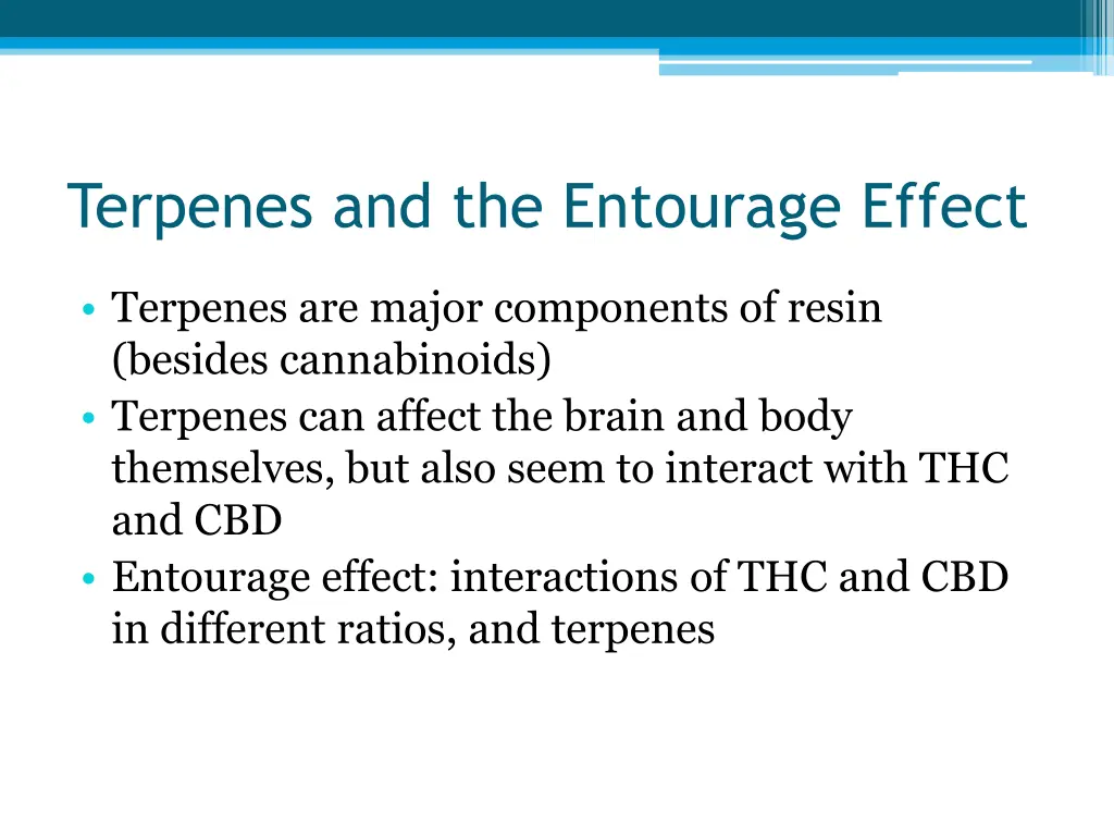 terpenes and the entourage effect