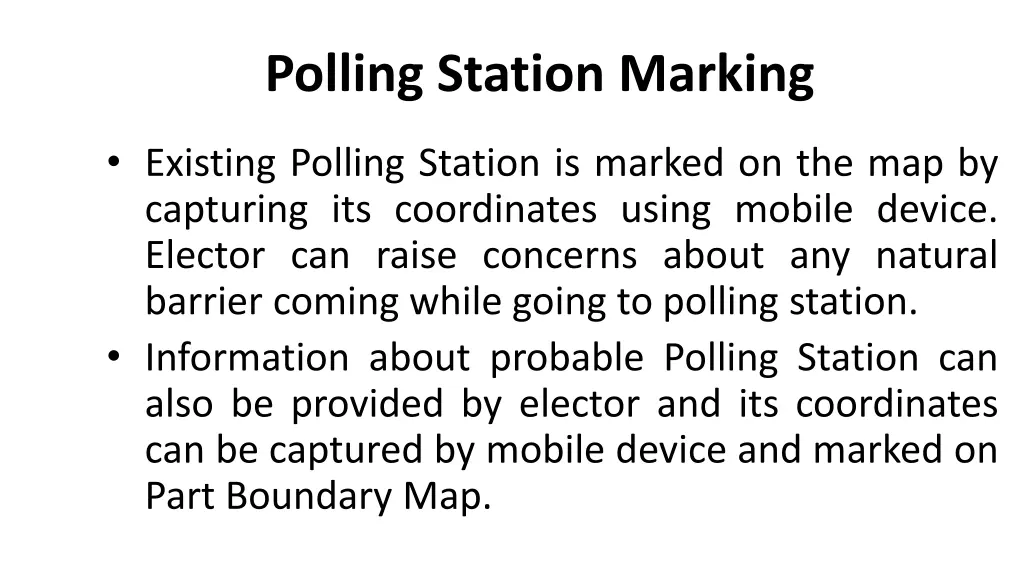 polling station marking