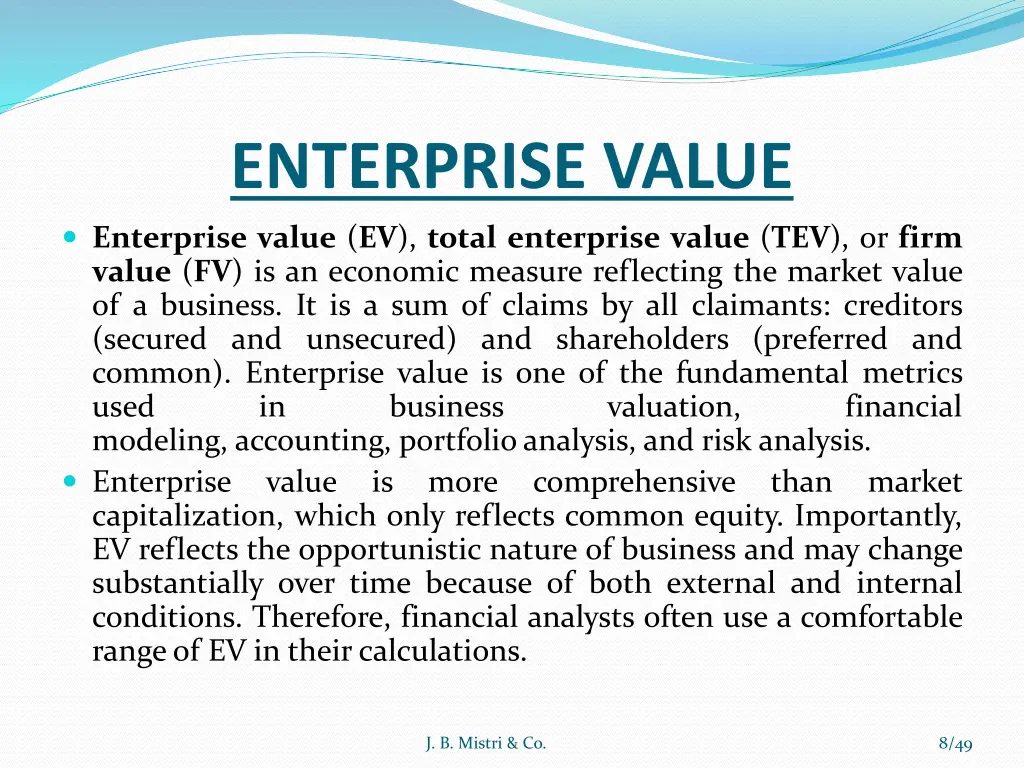 enterprise value