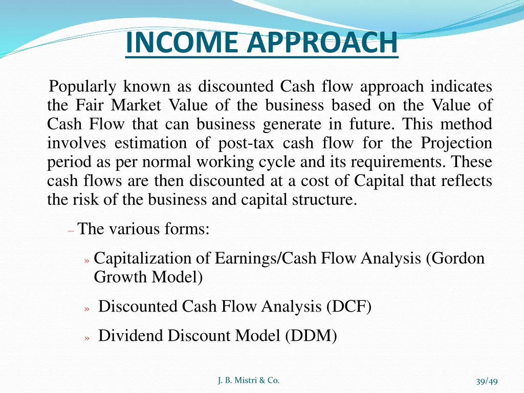 income approach