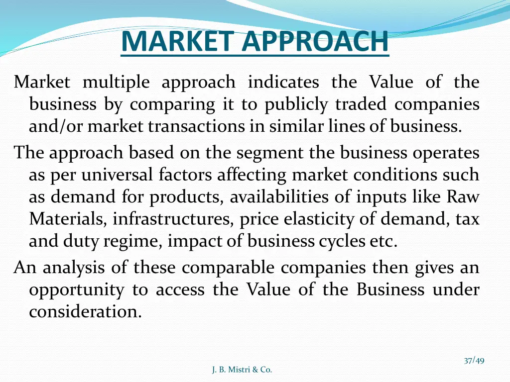 market approach