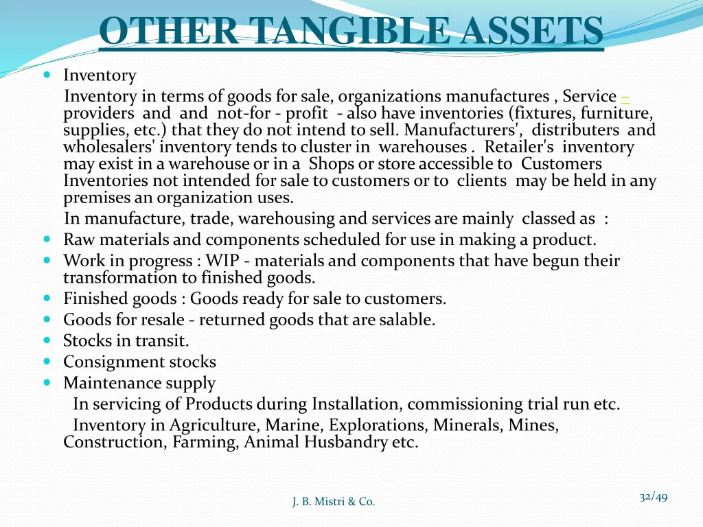 other tangible assets