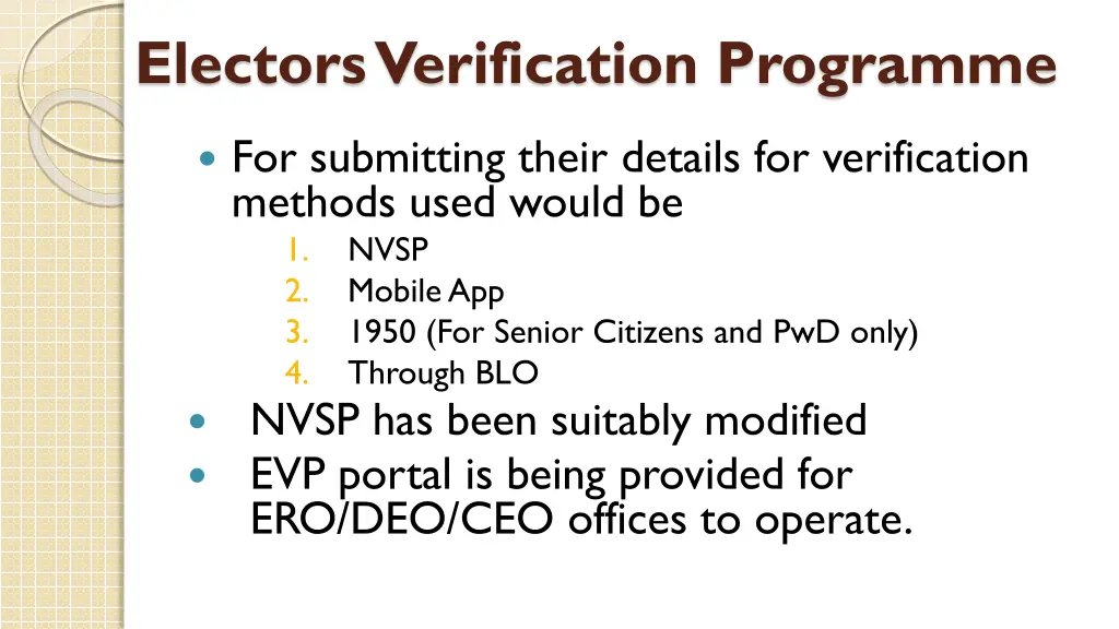 electors verification programme 2