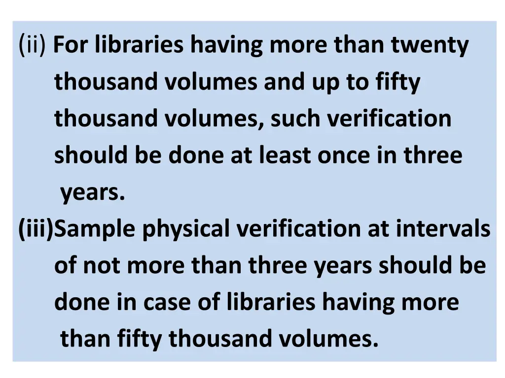 ii for libraries having more than twenty thousand