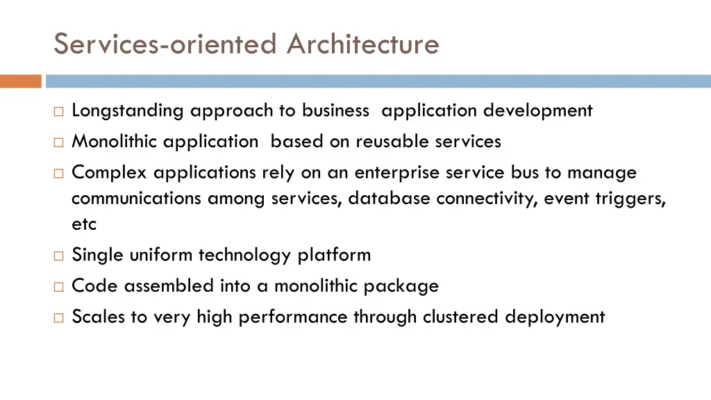 services oriented architecture