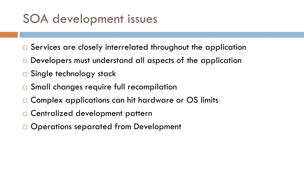 soa development issues