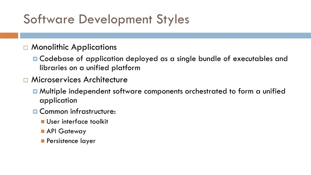 software development styles