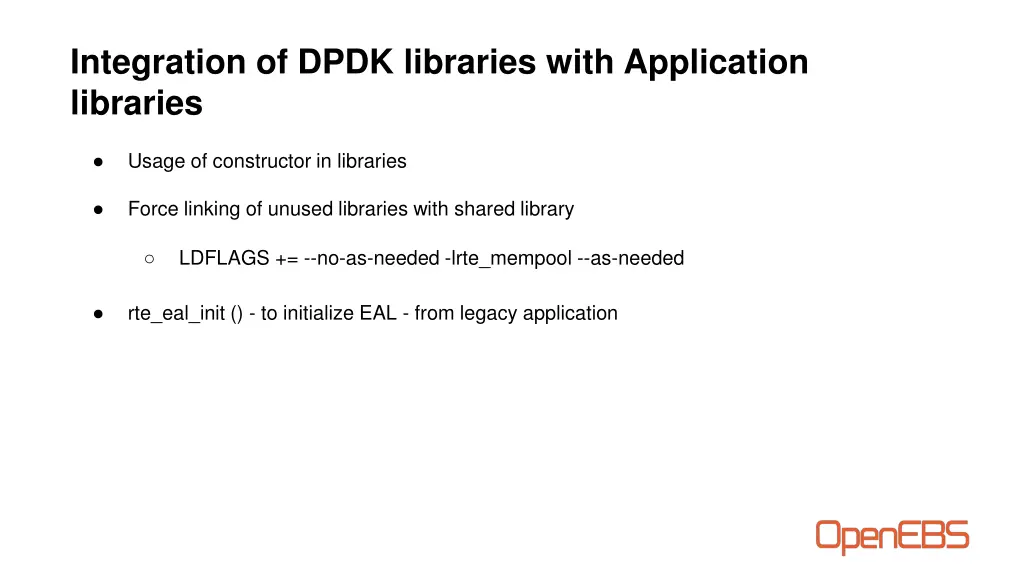 integration of dpdk libraries with application