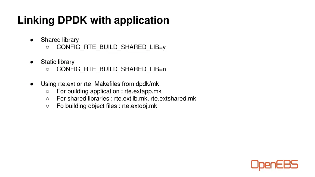 linking dpdk with application