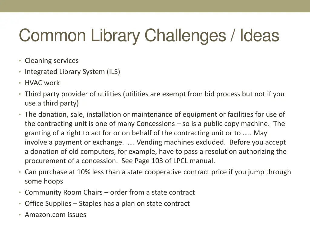 common library challenges ideas