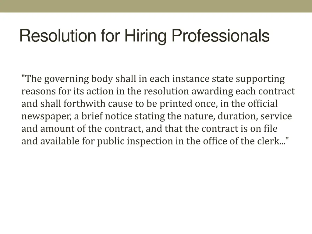 resolution for hiring professionals