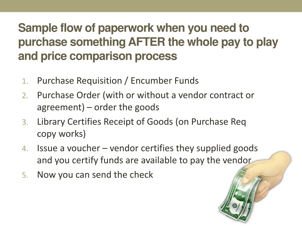 sample flow of paperwork when you need