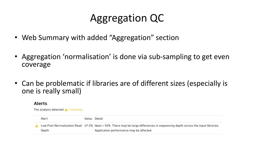 aggregation qc