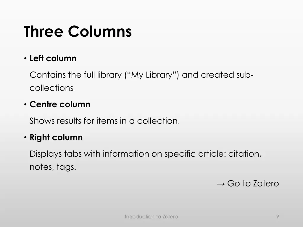 three columns