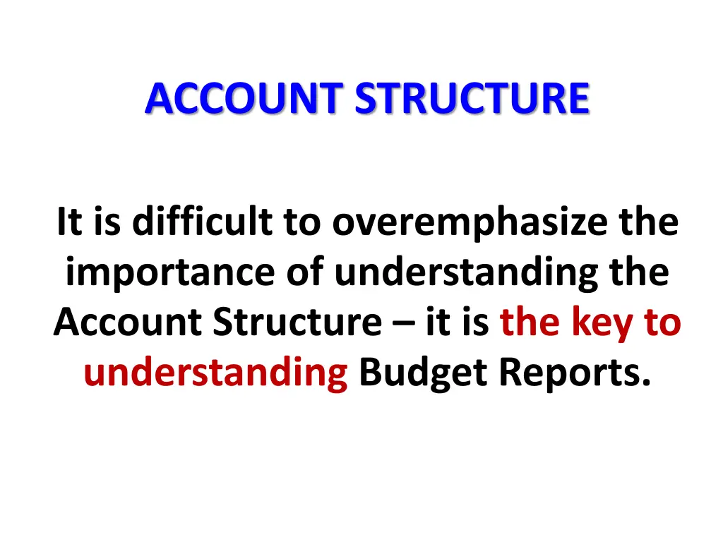 account structure 1