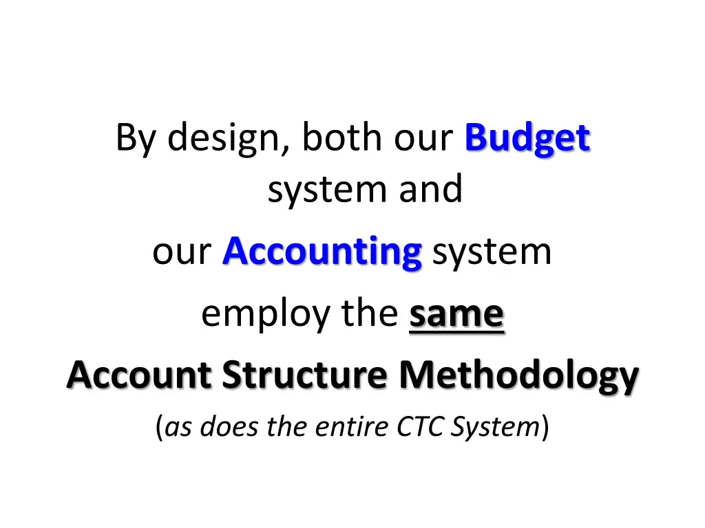 by design both our budget system