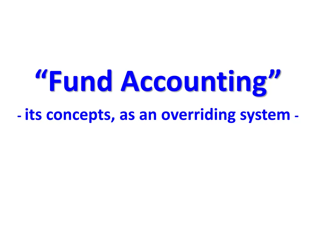 fund accounting