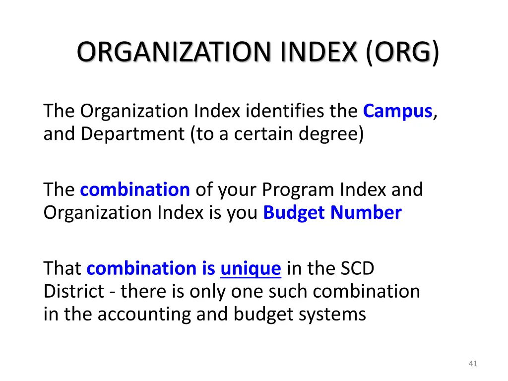 organization index org