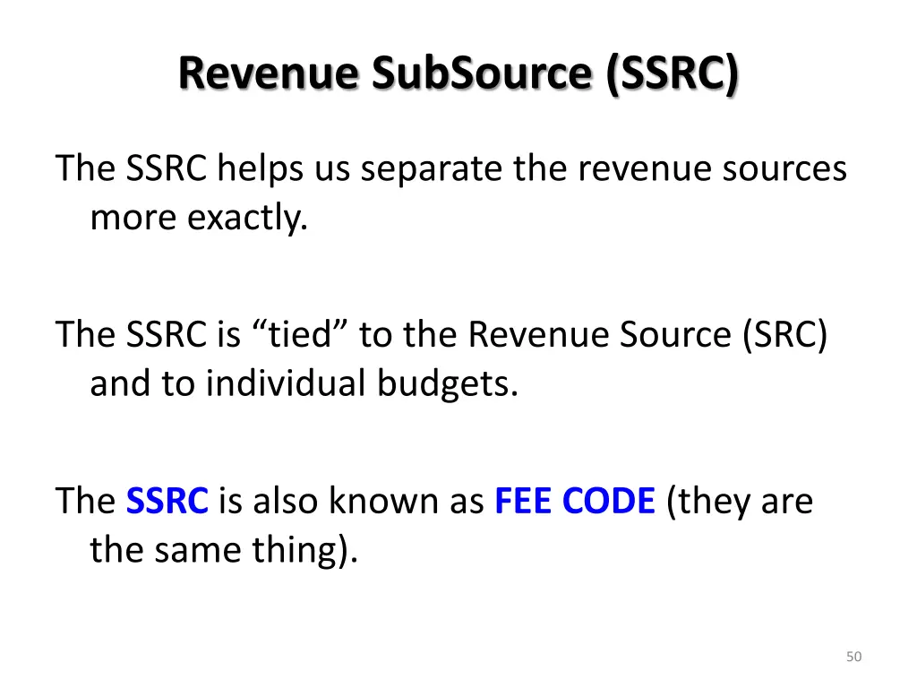 revenue subsource ssrc