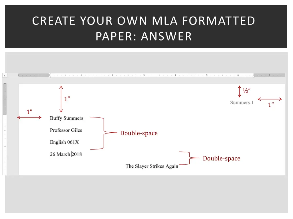 create your own mla formatted paper answer