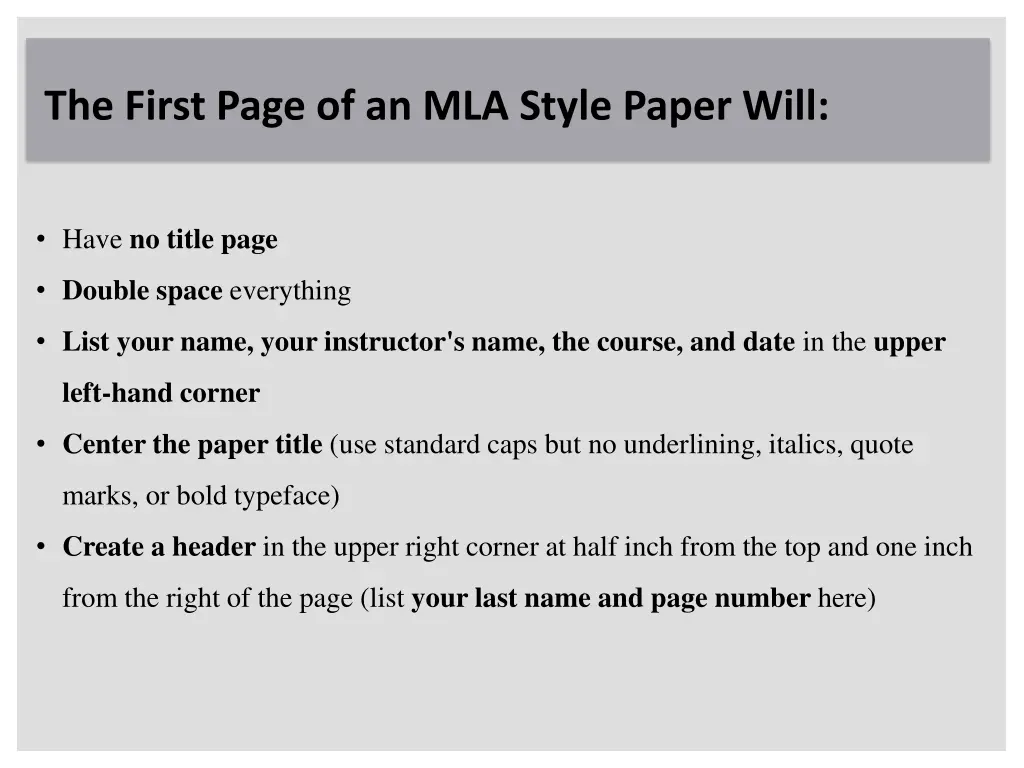 the first page of an mla style paper will