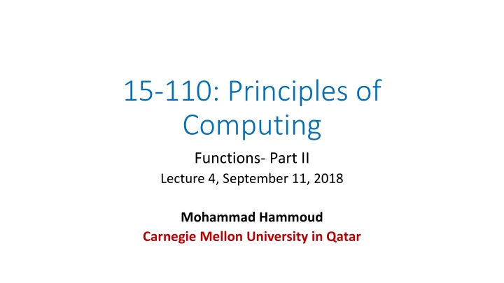 15 110 principles of computing functions part