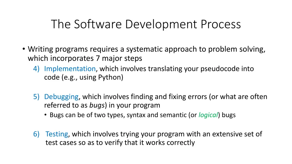 the software development process 1