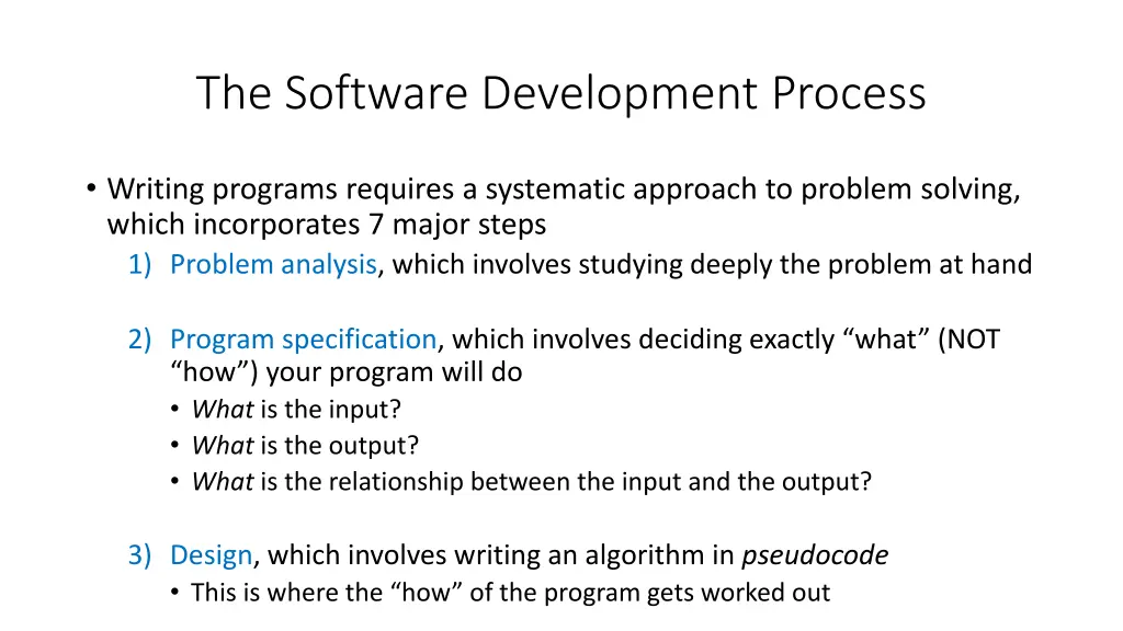 the software development process