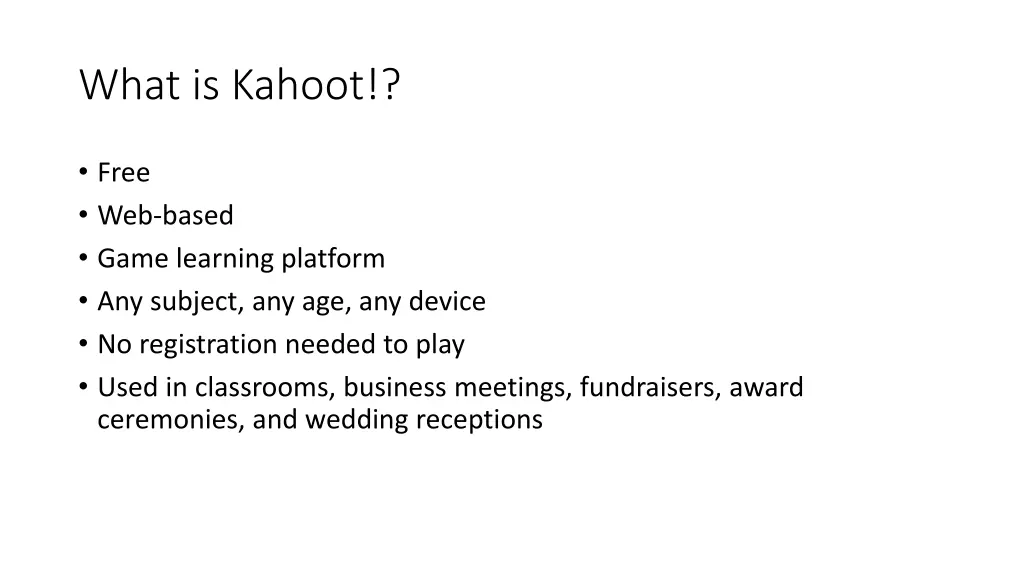 what is kahoot