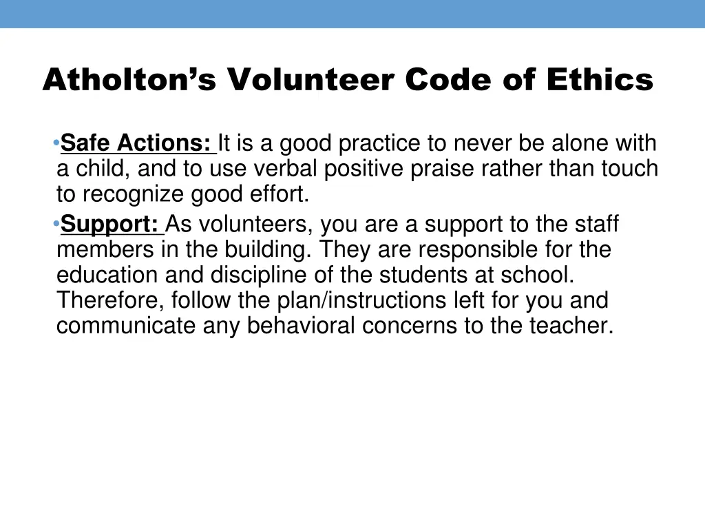 atholton s volunteer code of ethics 3