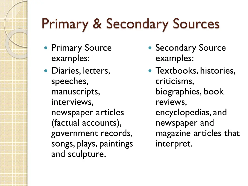 primary secondary sources 2