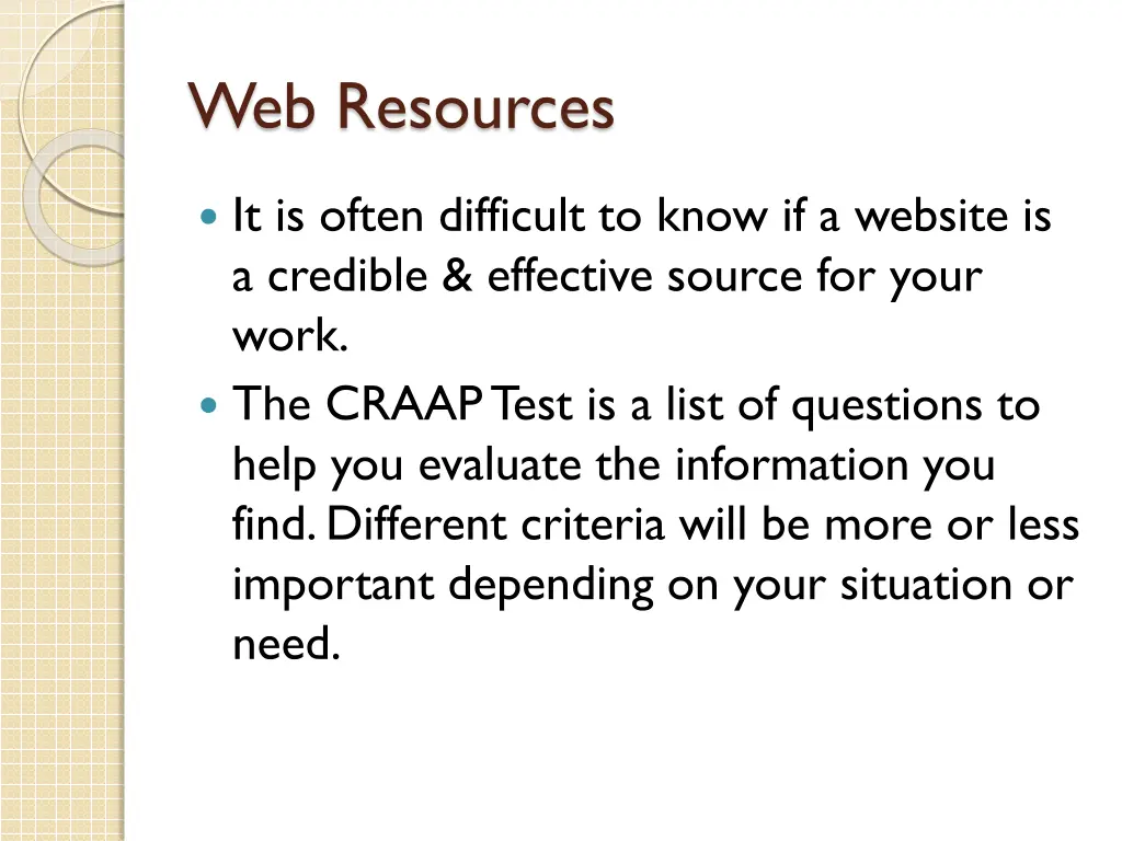 web resources