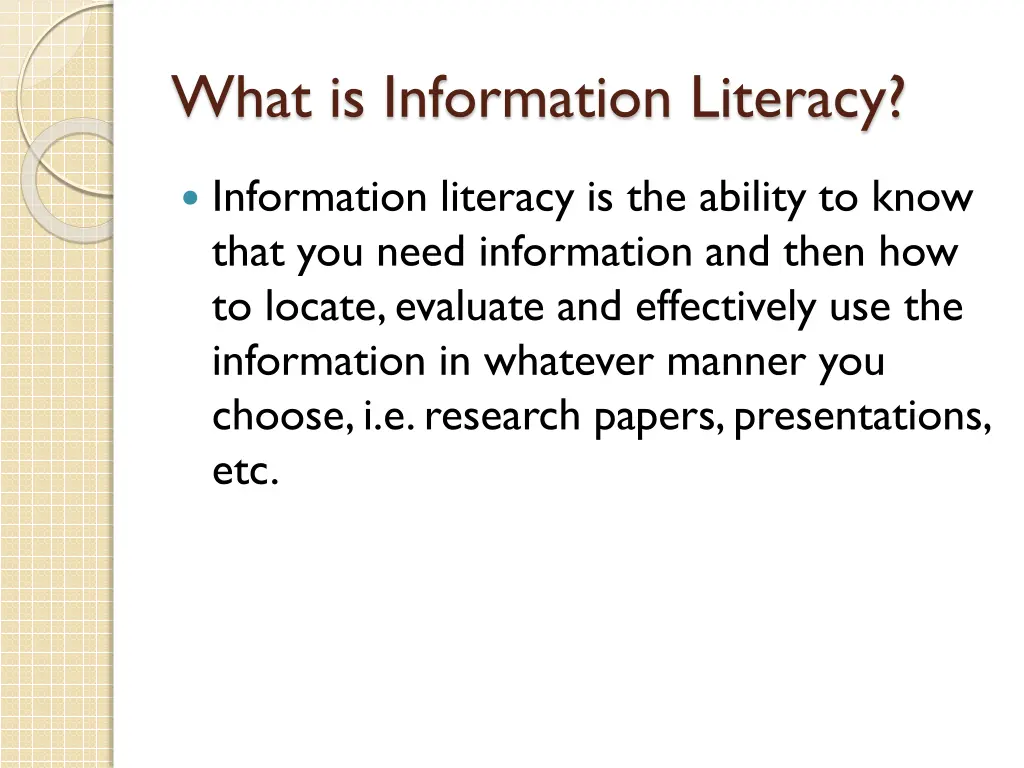 what is information literacy