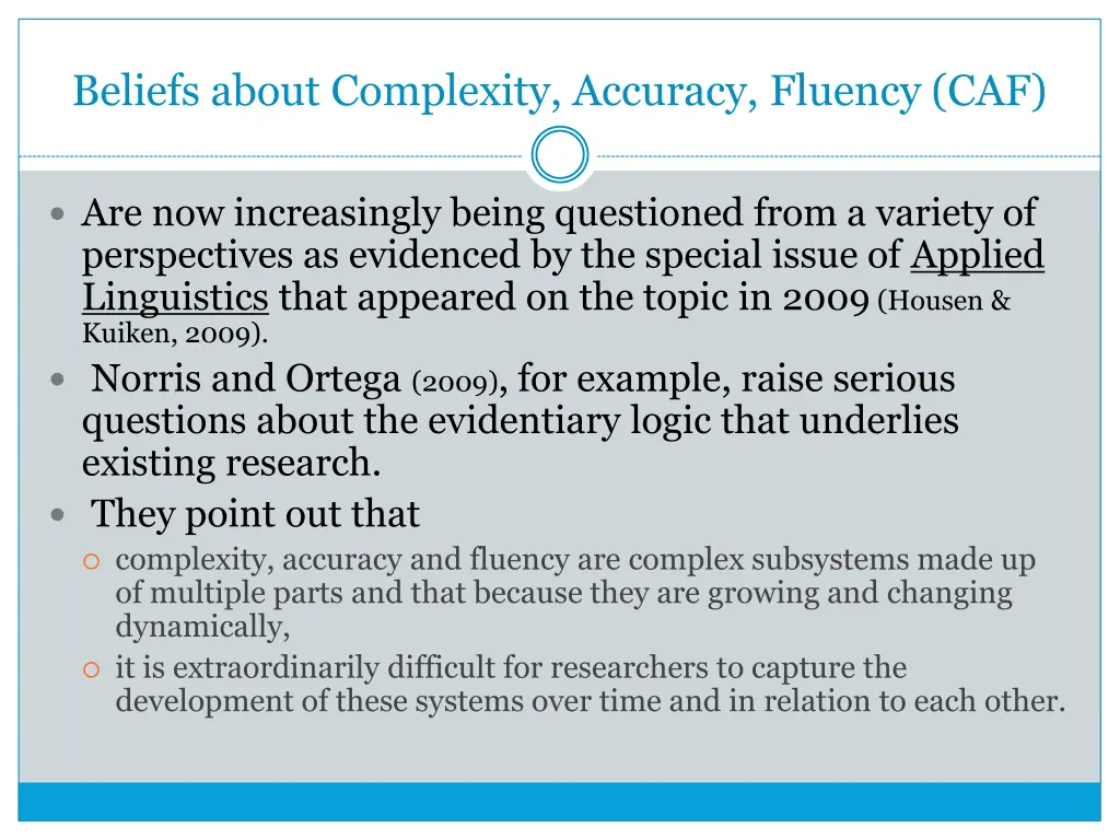 beliefs about complexity accuracy fluency caf