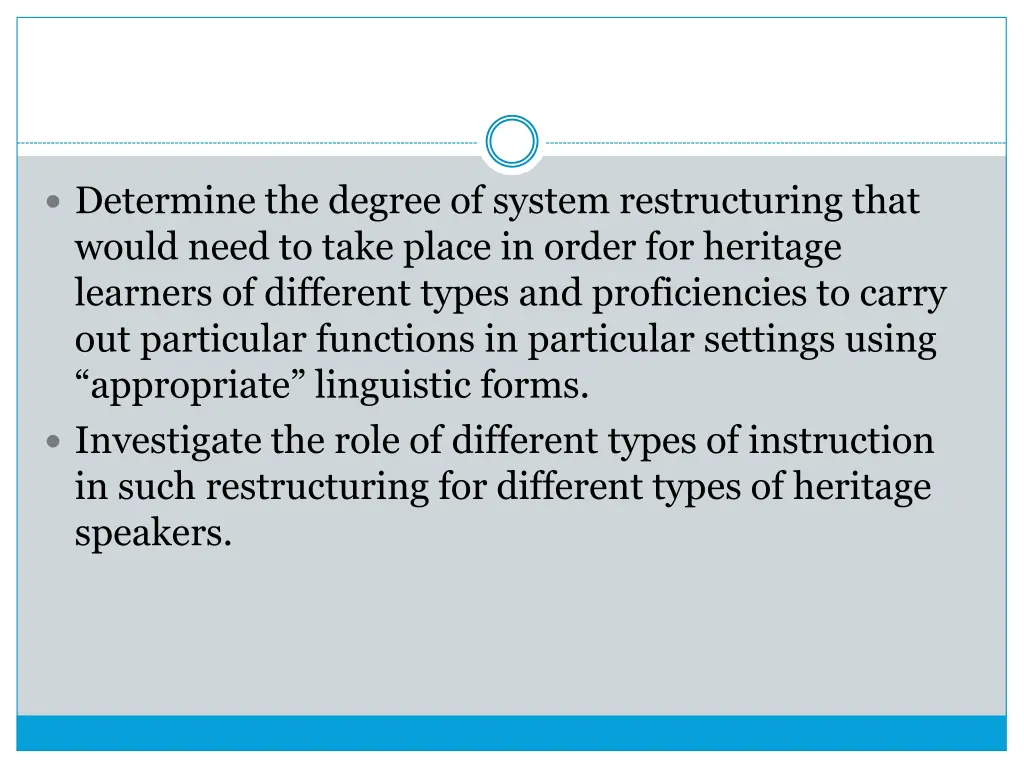 determine the degree of system restructuring that