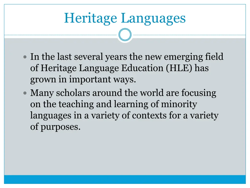 heritage languages