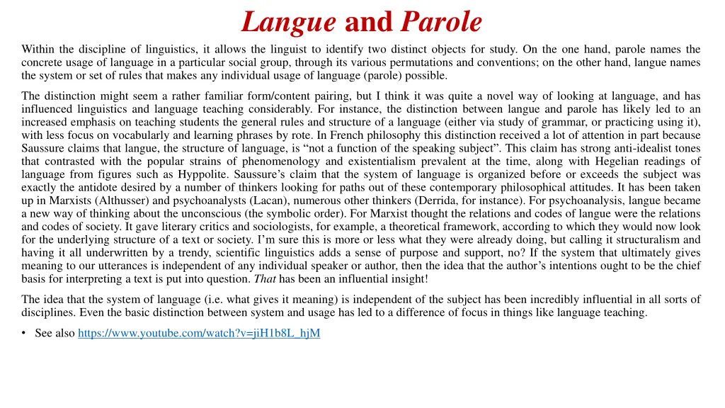 langue and parole 3